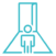 Open Door and man Icon