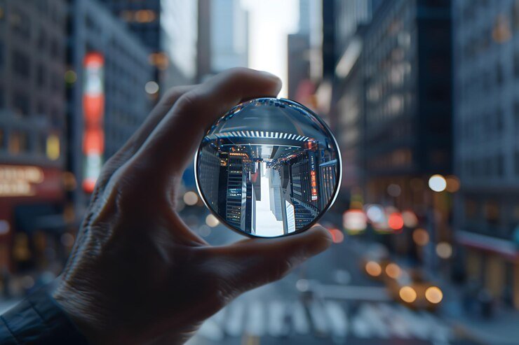 how to tell if a mirror is two-way - a hand holding a circle mirror