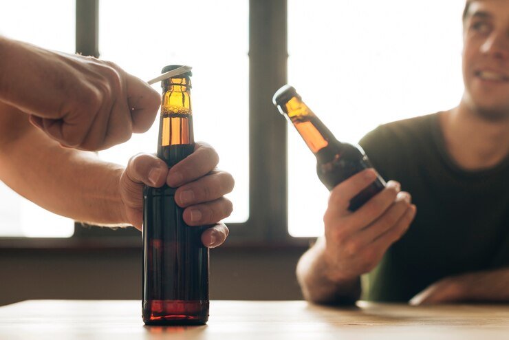 man looking person opening brown beer bottle restaurant 23 2148160137 Uncover Mental Health Counseling